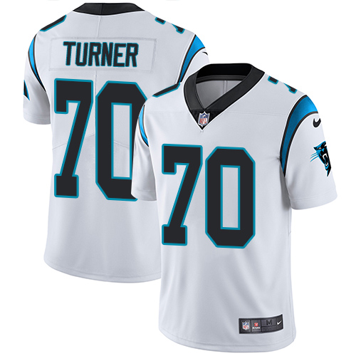 Nike Panthers #70 Trai Turner White Men's Stitched NFL Vapor Untouchable Limited Jersey - Click Image to Close